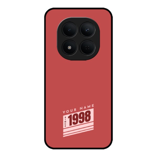 Xiaomi Redmi Note 15 Pro 5G Custom Glass Phone Case - Red Custom Year Of Birth Design