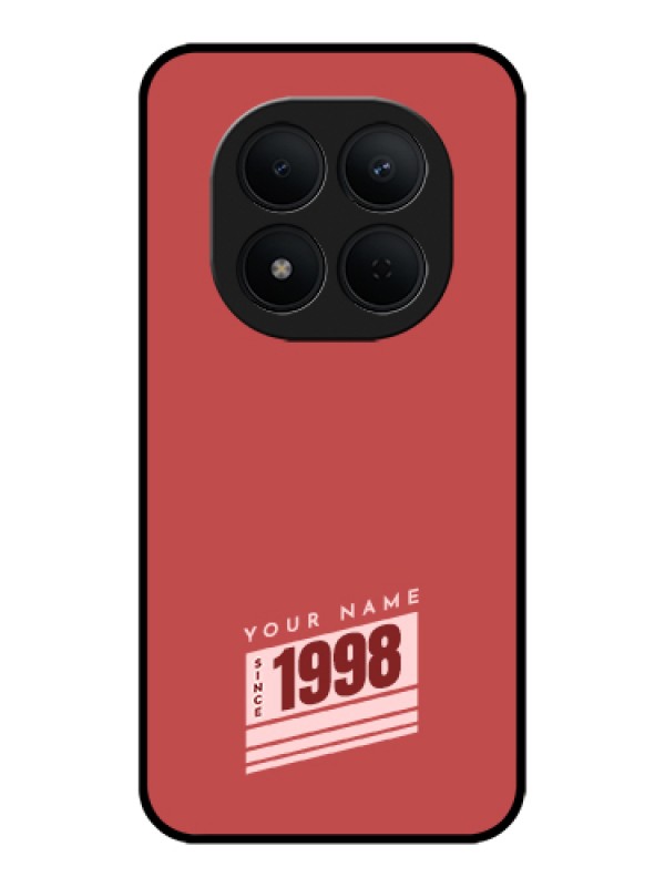 Custom Xiaomi Redmi Note 15 Pro 5G Custom Glass Phone Case - Red Custom Year Of Birth Design