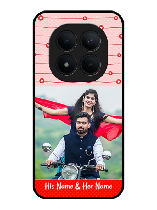 Custom Xiaomi Redmi Note 15 Pro Plus 5G Custom Glass Phone Case - Red Pattern Case Design