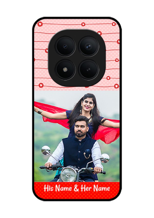 Xiaomi Redmi Note 15 Pro Plus 5G Custom Glass Phone Case - Red Pattern Case Design