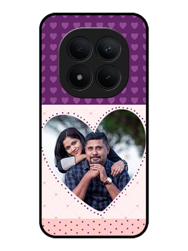 Custom Xiaomi Redmi Note 15 Pro Plus 5G Custom Glass Phone Case - Violet Love Dots Design