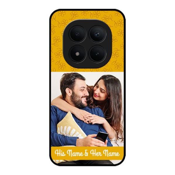 Xiaomi Redmi Note 15 Pro Plus 5G Custom Glass Phone Case - Yellow Floral Design Xiaomi Redmi Note 15 Pro Plus 5G Custom Glass Phone Case - Yellow Floral Design