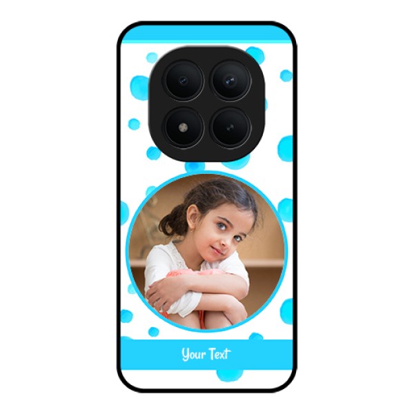Xiaomi Redmi Note 15 Pro Plus 5G Custom Glass Phone Case - Blue Bubbles Pattern Design Xiaomi Redmi Note 15 Pro Plus 5G Custom Glass Phone Case - Blue Bubbles Pattern Design