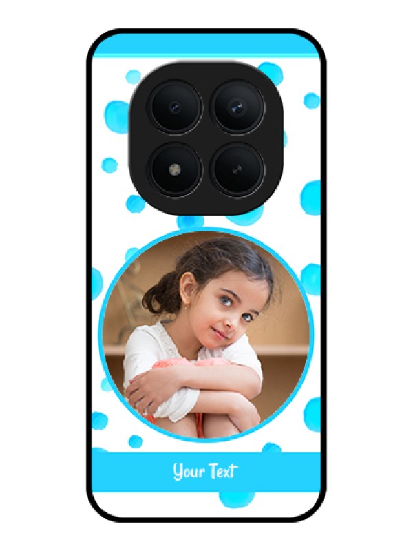 Custom Xiaomi Redmi Note 15 Pro Plus 5G Custom Glass Phone Case - Blue Bubbles Pattern Design