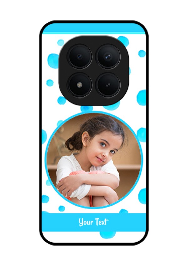 Xiaomi Redmi Note 15 Pro Plus 5G Custom Glass Phone Case - Blue Bubbles Pattern Design