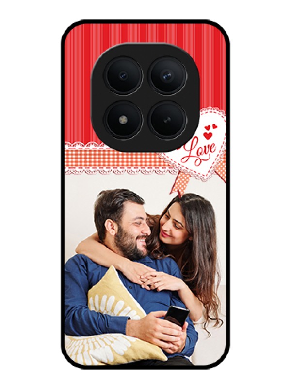 Custom Xiaomi Redmi Note 15 Pro Plus 5G Custom Glass Phone Case - Red Love Pattern Design