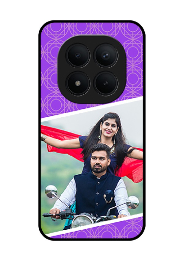 Xiaomi Redmi Note 15 Pro Plus 5G Custom Glass Phone Case - Violet Color Pattern Design