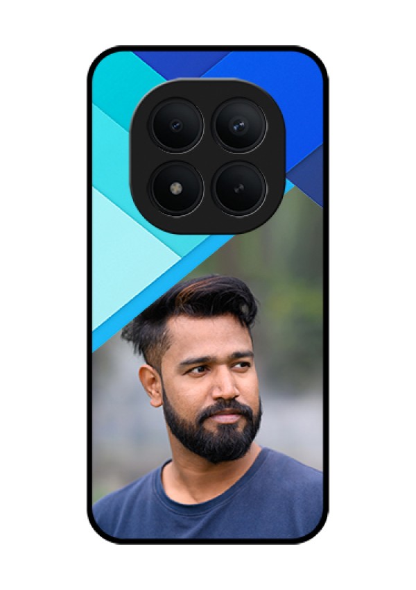Xiaomi Redmi Note 15 Pro Plus 5G Custom Glass Phone Case - Blue Pattern Design