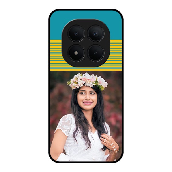 Xiaomi Redmi Note 15 Pro Plus 5G Custom Glass Phone Case - Yellow & Blue Design