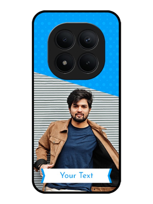 Custom Xiaomi Redmi Note 15 Pro Plus 5G Custom Glass Phone Case - Simple Blue Color Design