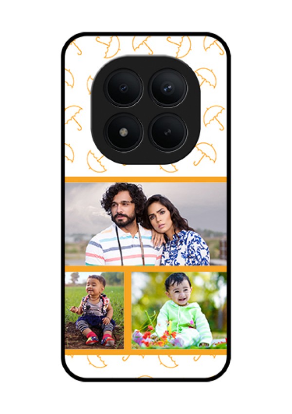 Xiaomi Redmi Note 15 Pro Plus 5G Custom Glass Phone Case - Yellow Pattern Design