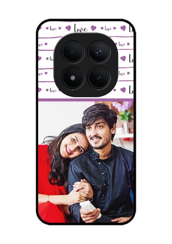 Xiaomi Redmi Note 15 Pro Plus 5G Custom Glass Phone Case - Couples Heart Design