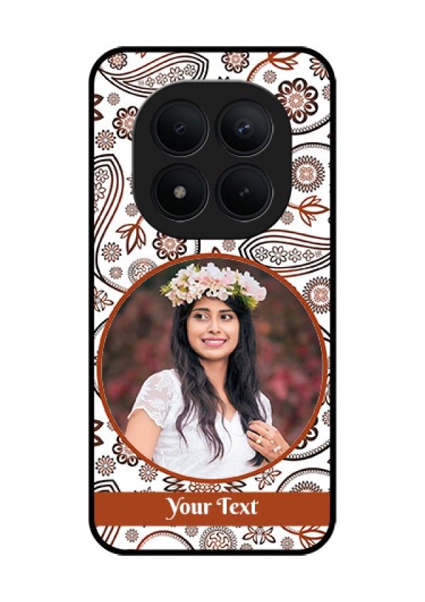 Xiaomi Redmi Note 15 Pro Plus 5G Custom Glass Phone Case - Abstract Flower Design