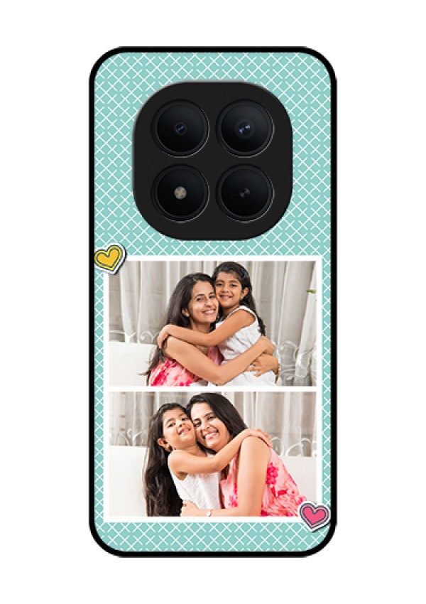Xiaomi Redmi Note 15 Pro Plus 5G Custom Glass Phone Case - 2 Image Holder With Pattern Design