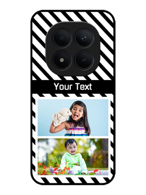 Custom Xiaomi Redmi Note 15 Pro Plus 5G Custom Glass Phone Case - Black And White Stripes Design