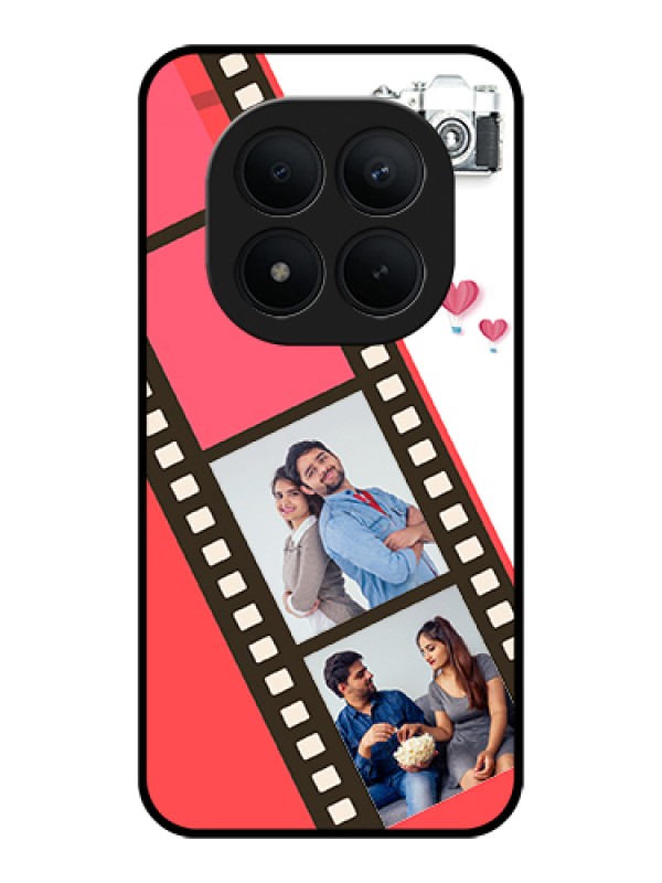 Custom Xiaomi Redmi Note 15 Pro Plus 5G Custom Glass Phone Case - 3 Image Holder With Film Reel