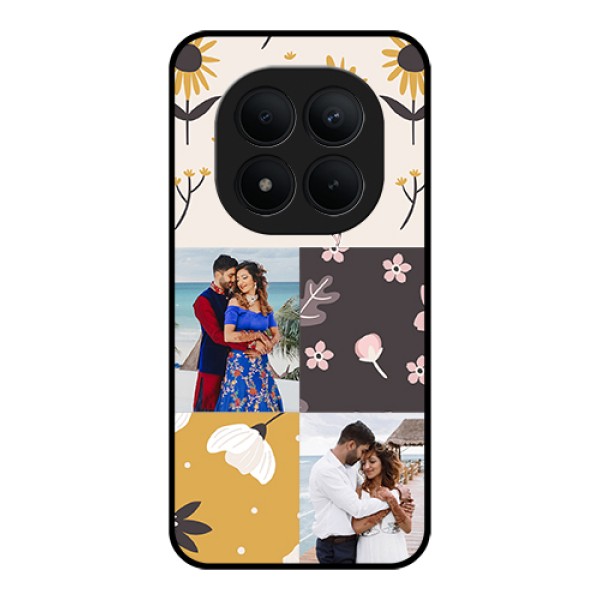 Xiaomi Redmi Note 15 Pro Plus 5G Custom Glass Phone Case - 3 Images With Floral Design Xiaomi Redmi Note 15 Pro Plus 5G Custom Glass Phone Case - 3 Images With Floral Design