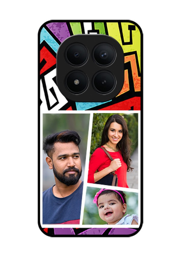 Xiaomi Redmi Note 15 Pro Plus 5G Custom Glass Phone Case - Graffiti Pattern Design