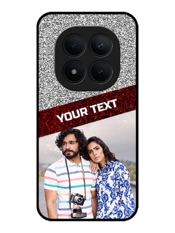 Custom Xiaomi Redmi Note 15 Pro Plus 5G Custom Glass Phone Case - Image Holder With Glitter Strip Design