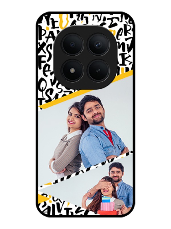 Custom Xiaomi Redmi Note 15 Pro Plus 5G Custom Glass Phone Case - Letters Pattern Design