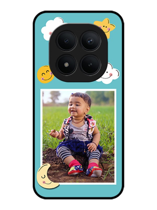 Custom Xiaomi Redmi Note 15 Pro Plus 5G Custom Glass Phone Case - Smiley Kids Stars Design