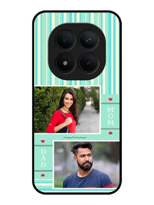 Custom Xiaomi Redmi Note 15 Pro Plus 5G Custom Glass Phone Case - Mom & Dad Pic Design