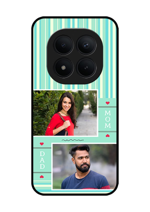 Xiaomi Redmi Note 15 Pro Plus 5G Custom Glass Phone Case - Mom & Dad Pic Design