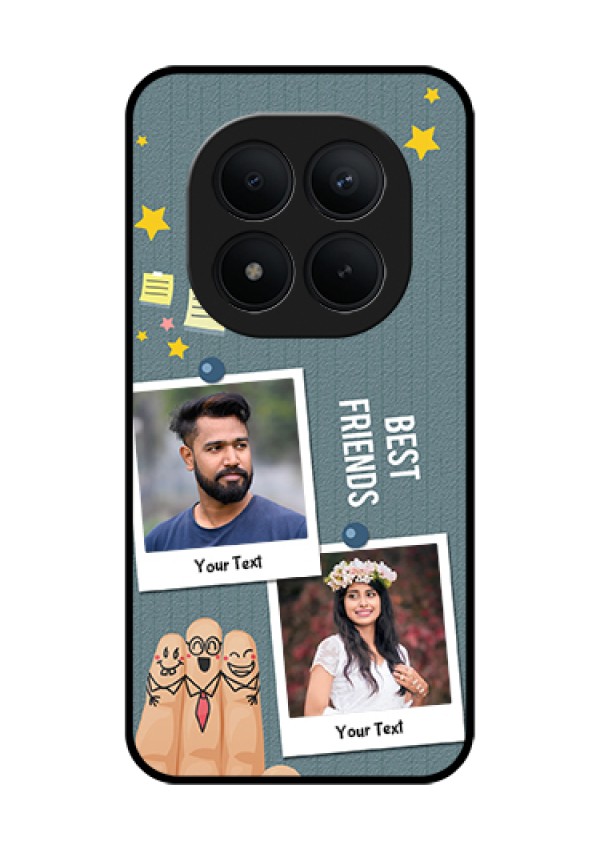 Xiaomi Redmi Note 15 Pro Plus 5G Custom Glass Phone Case - Sticky Frames And Friendship Design