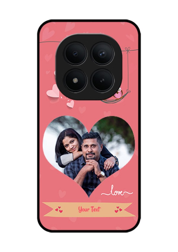 Xiaomi Redmi Note 15 Pro Plus 5G Custom Glass Phone Case - Peach Color Love Design