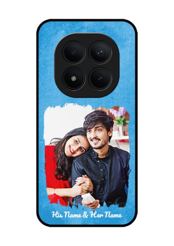 Xiaomi Redmi Note 15 Pro Plus 5G Custom Glass Phone Case - Blue Color Vintage Design