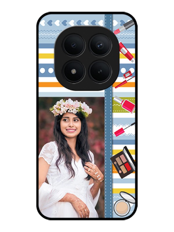 Custom Xiaomi Redmi Note 15 Pro Plus 5G Custom Glass Phone Case - Makeup Icons Design