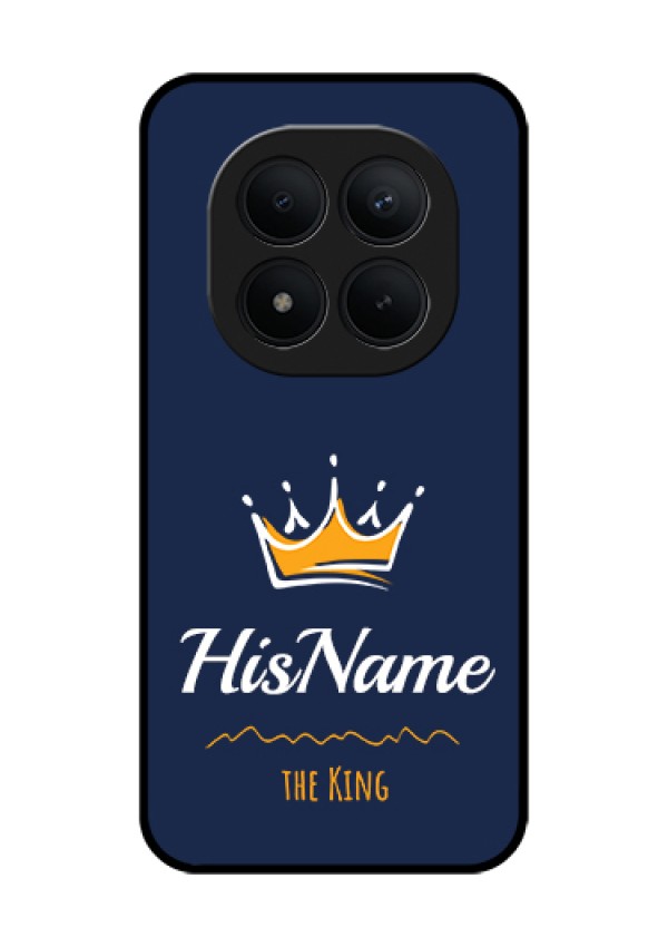 Xiaomi Redmi Note 15 Pro Plus 5G Custom Glass Phone Case - King With Name Design
