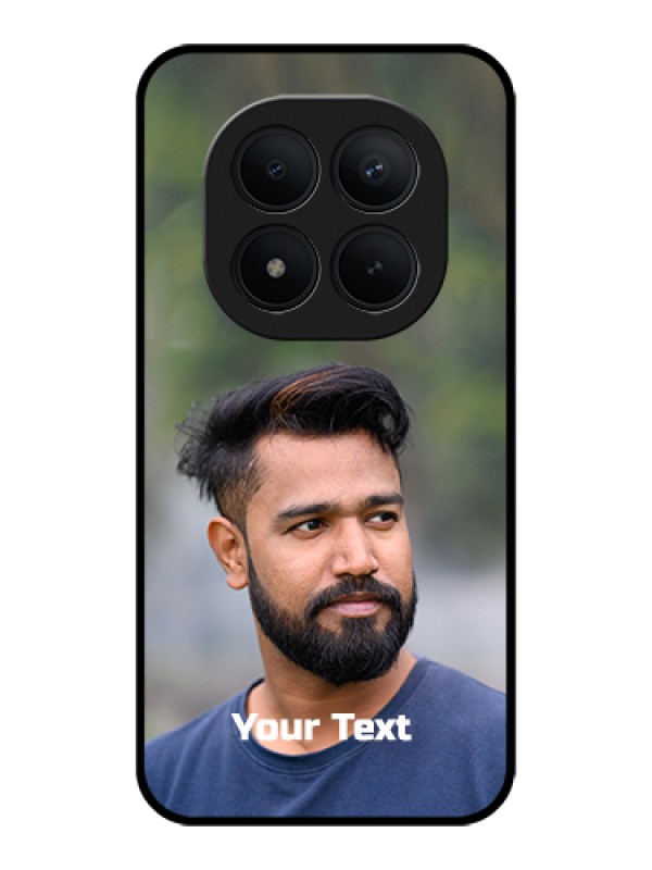 Custom Xiaomi Redmi Note 15 Pro Plus 5G Custom Glass Phone Case - Photo With Text Design