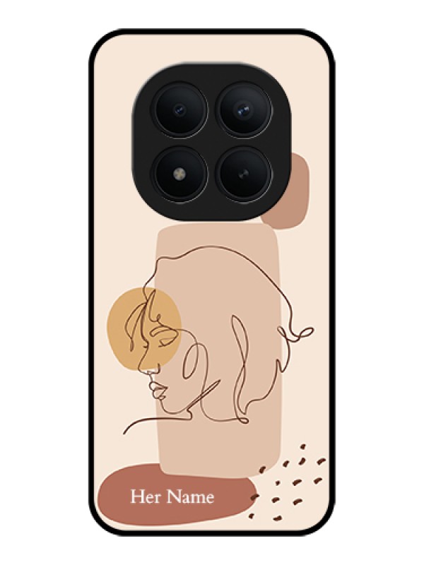 Custom Xiaomi Redmi Note 15 Pro Plus 5G Custom Glass Phone Case - Calm Woman Line Art Design