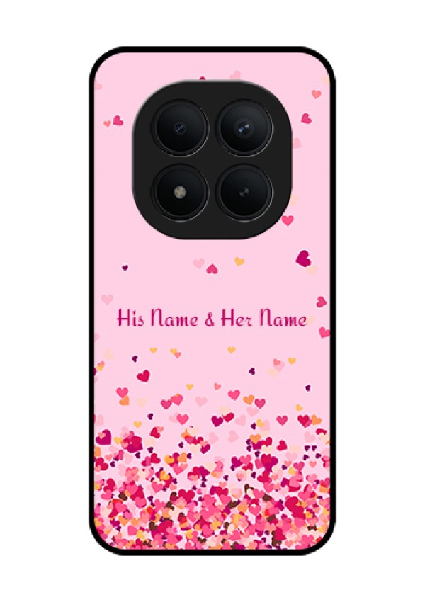 Xiaomi Redmi Note 15 Pro Plus 5G Custom Glass Phone Case - Floating Hearts Design