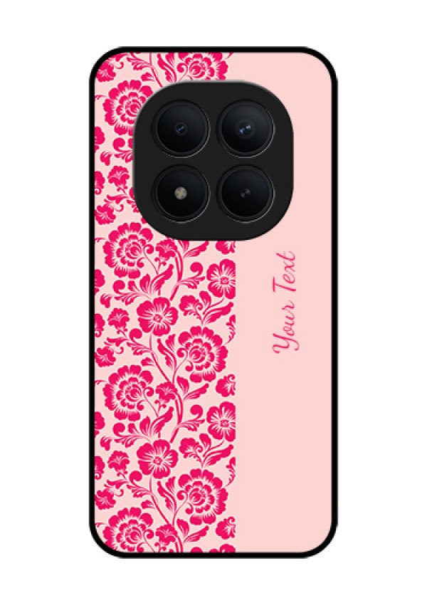 Xiaomi Redmi Note 15 Pro Plus 5G Custom Glass Phone Case - Attractive Floral Pattern Design