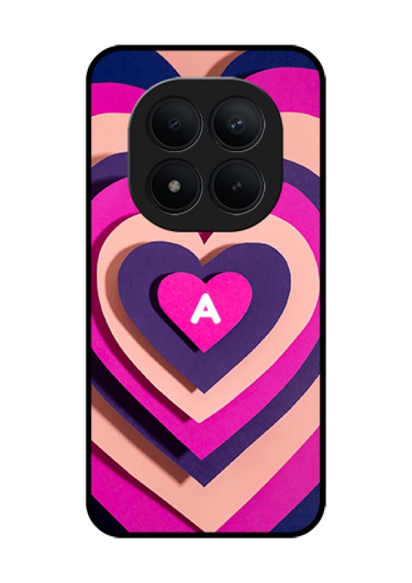 Xiaomi Redmi Note 15 Pro Plus 5G Custom Glass Phone Case - Cute Heart Pattern Design