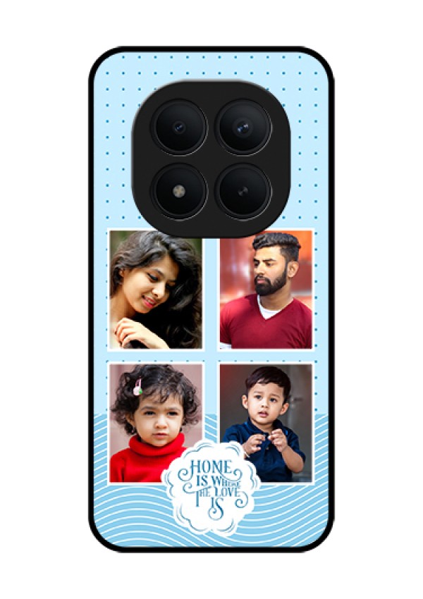 Xiaomi Redmi Note 15 Pro Plus 5G Custom Glass Phone Case - Cute Love Quote With 4 Pic Upload Design