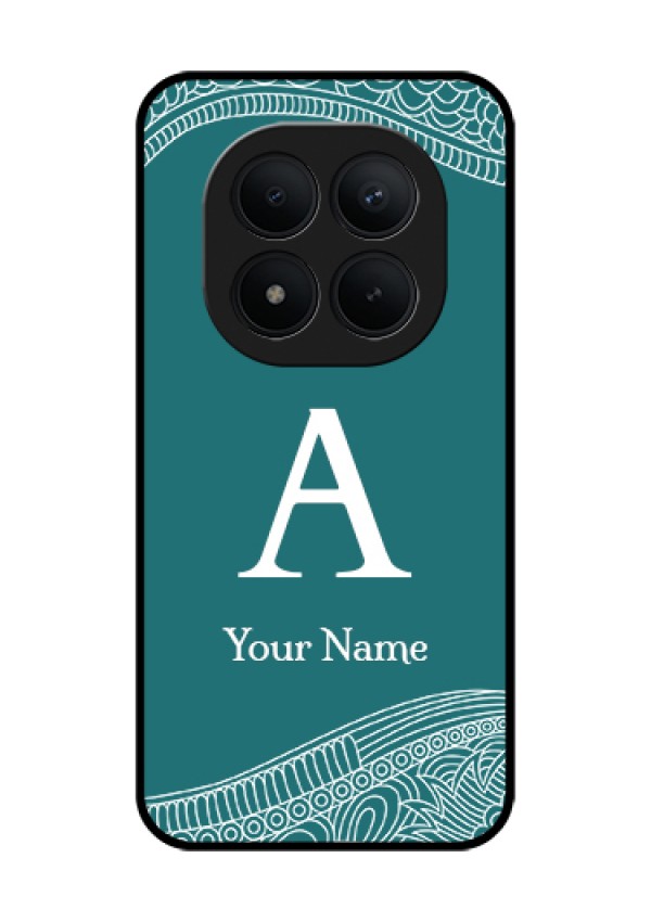 Xiaomi Redmi Note 15 Pro Plus 5G Custom Glass Phone Case - Line Art Pattern With Custom Name Design