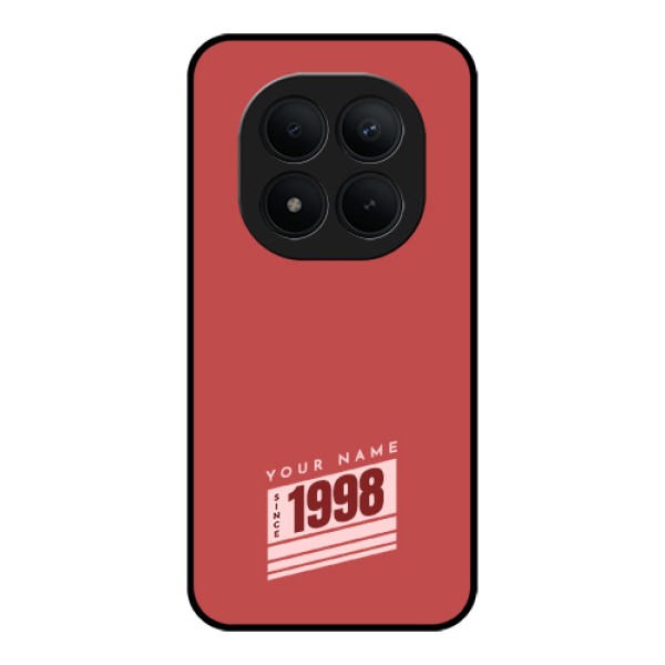 Xiaomi Redmi Note 15 Pro Plus 5G Custom Glass Phone Case - Red Custom Year Of Birth Design