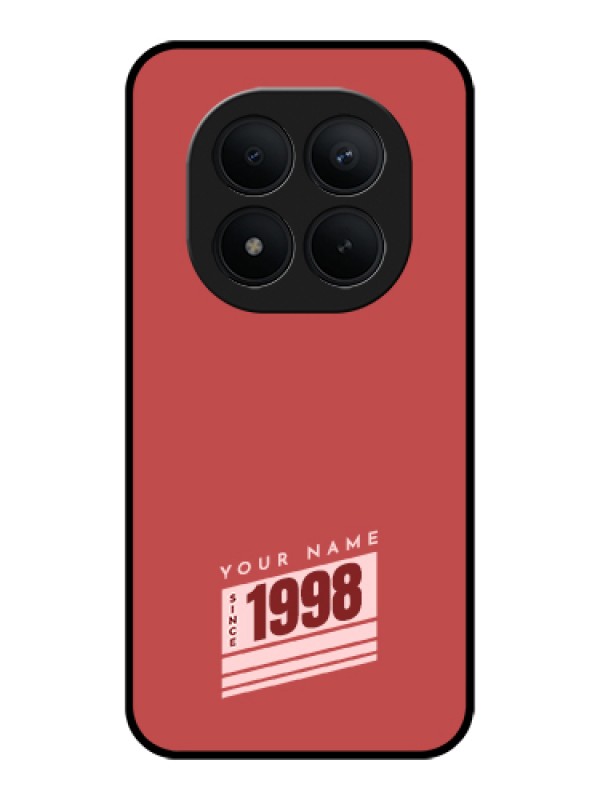 Custom Xiaomi Redmi Note 15 Pro Plus 5G Custom Glass Phone Case - Red Custom Year Of Birth Design