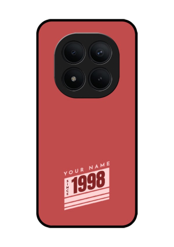 Xiaomi Redmi Note 15 Pro Plus 5G Custom Glass Phone Case - Red Custom Year Of Birth Design