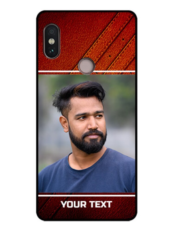 Custom Redmi Note 5 Pro Personalized Glass Phone Case  - Leather Phone Case Design