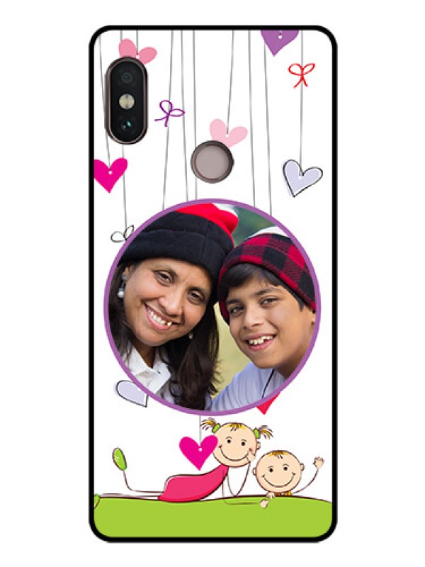 Custom Redmi Note 5 Pro Photo Printing on Glass Case  - Cute Kids Phone Case Design