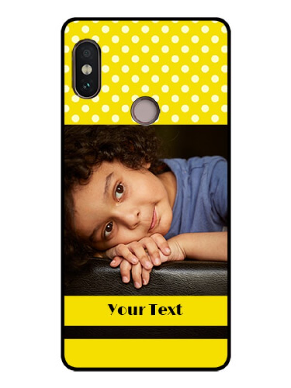 Custom Redmi Note 5 Pro Custom Glass Phone Case  - Bright Yellow Case Design