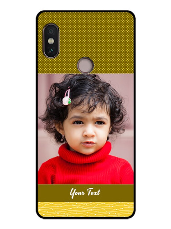 Custom Redmi Note 5 Pro Custom Glass Phone Case  - Simple Green Color Design