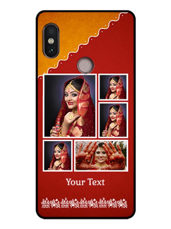 Custom Redmi Note 5 Pro Personalized Glass Phone Case  - Wedding Pic Upload Design
