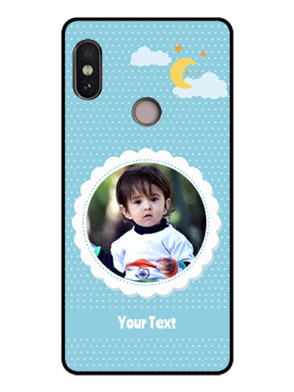 Custom Redmi Note 5 Pro Personalised Glass Phone Case  - Violet Pattern Design