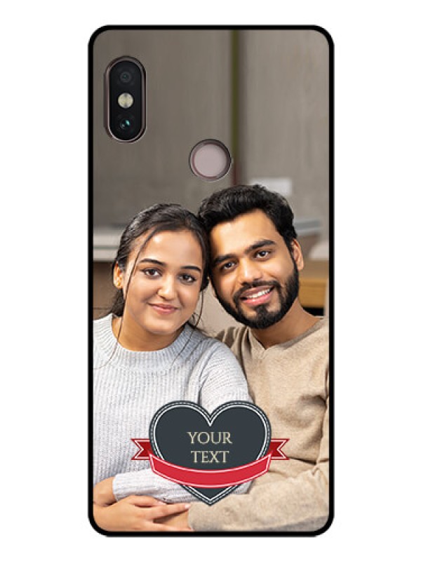 Custom Redmi Note 5 Pro Custom Glass Phone Case  - Just Married Couple Design