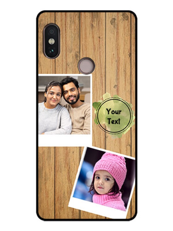 Custom Redmi Note 5 Pro Custom Glass Phone Case  - Wooden Texture Design